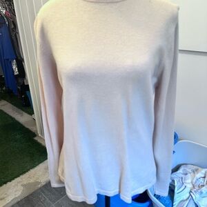 Cream Mock Neck Sweater woman size L